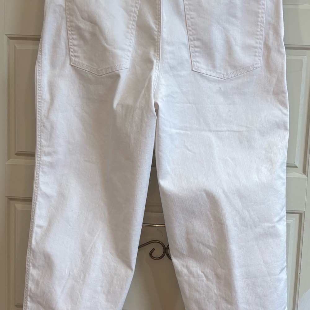 Talbots High Waist Straight Ankle Jeans - White - Picture 3 of 3